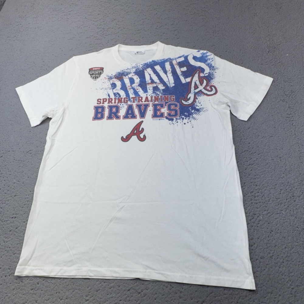 Atlanta Braves Spring Training T Shirt Mens XL White ESPN Wide World Sports